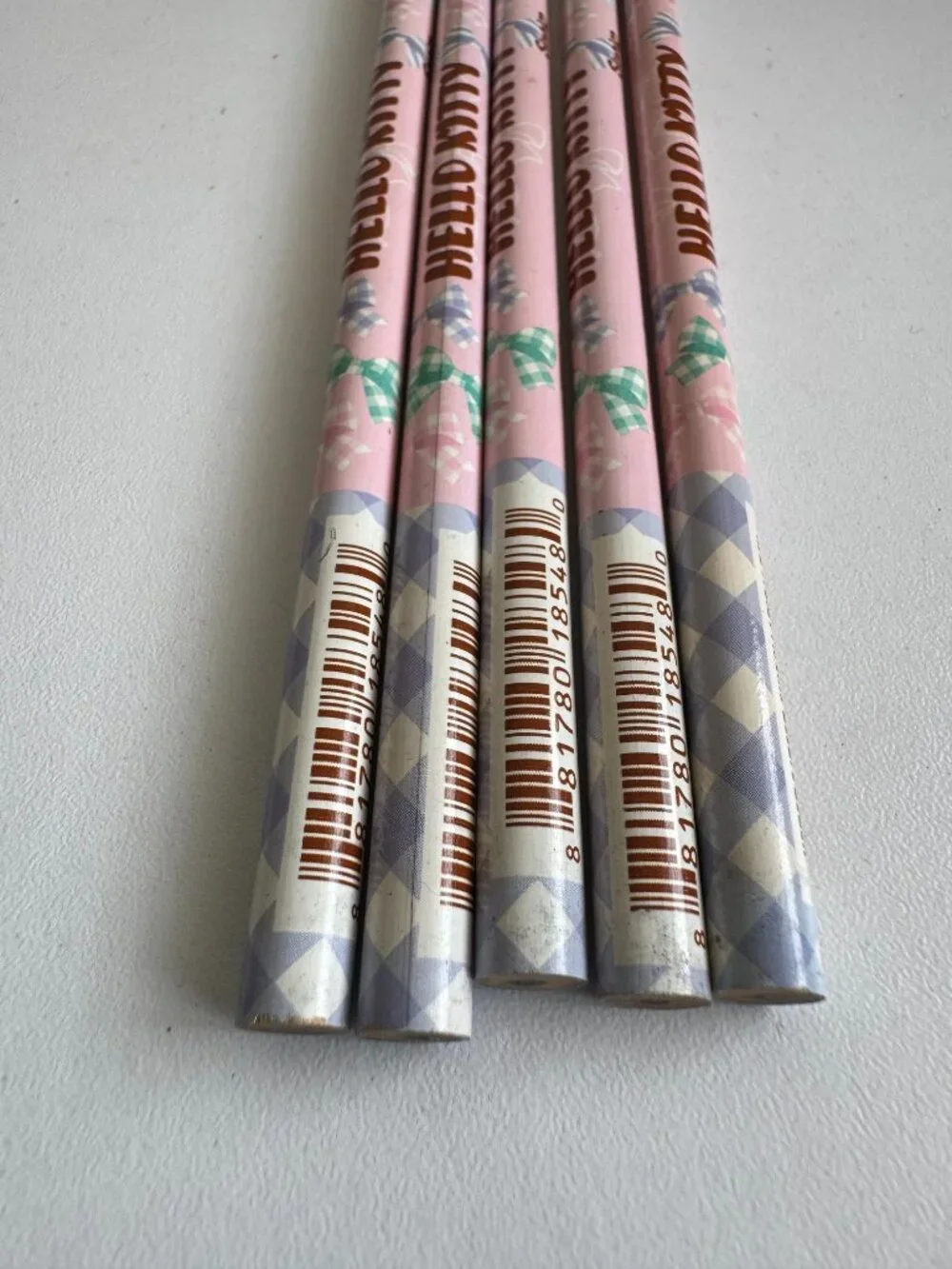 Sanrio Hello Kitty HB #2 Pencil Set of 5 2012 Made in Taiwan Kawaii
